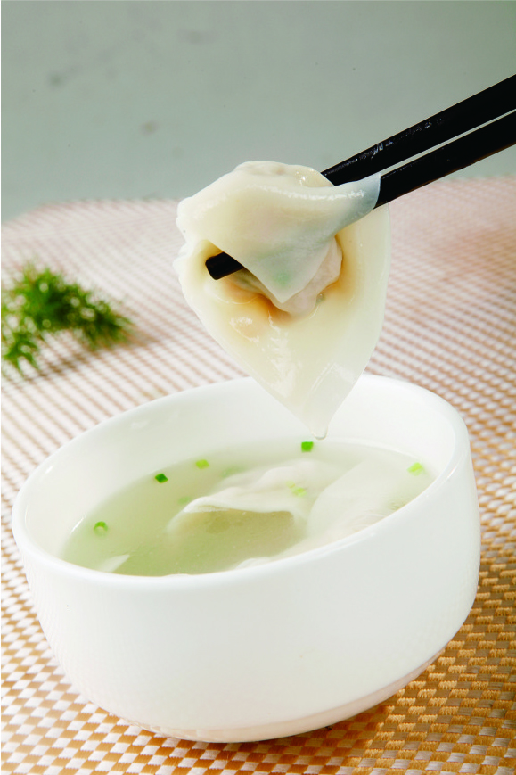 35.Yangcheng dumpling suppe m. rejer og hakket svinekød